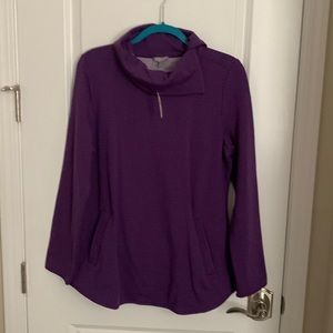 Talbots purple front pocket sweatshirt